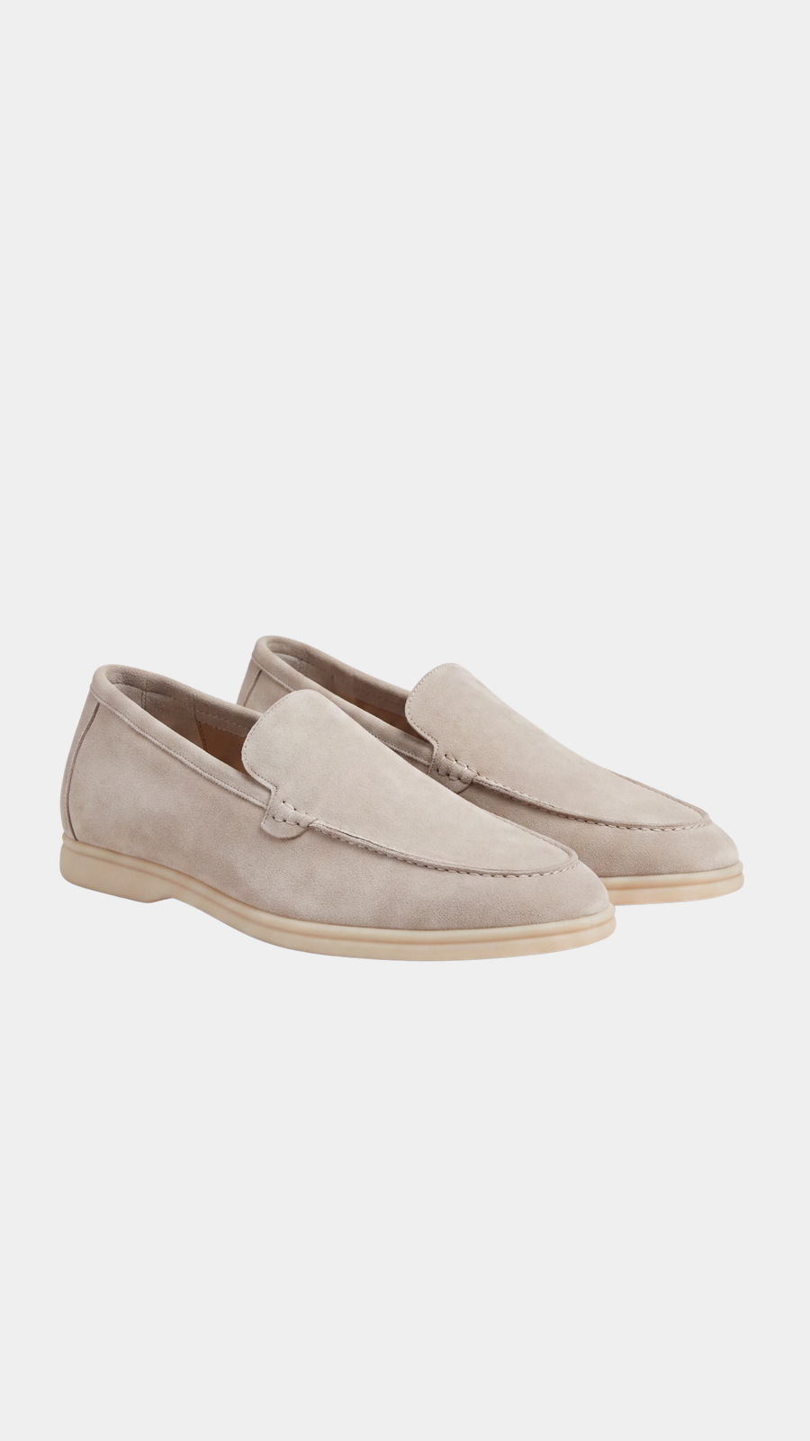 Off White Low Steppers - suède loafer van Le Son met crème zool