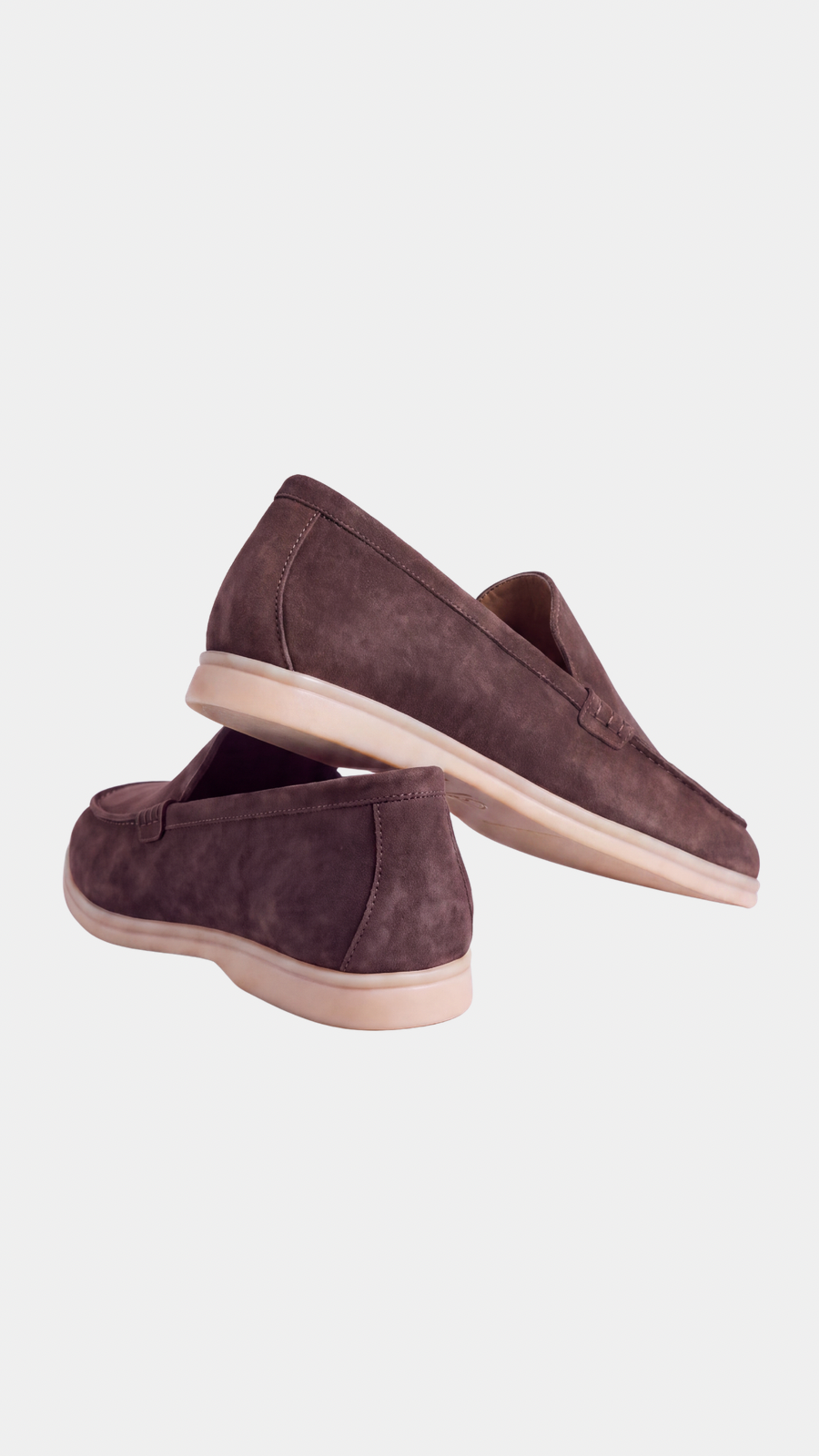 Dark Brown Low Steppers - suède loafer, zool en zijkant