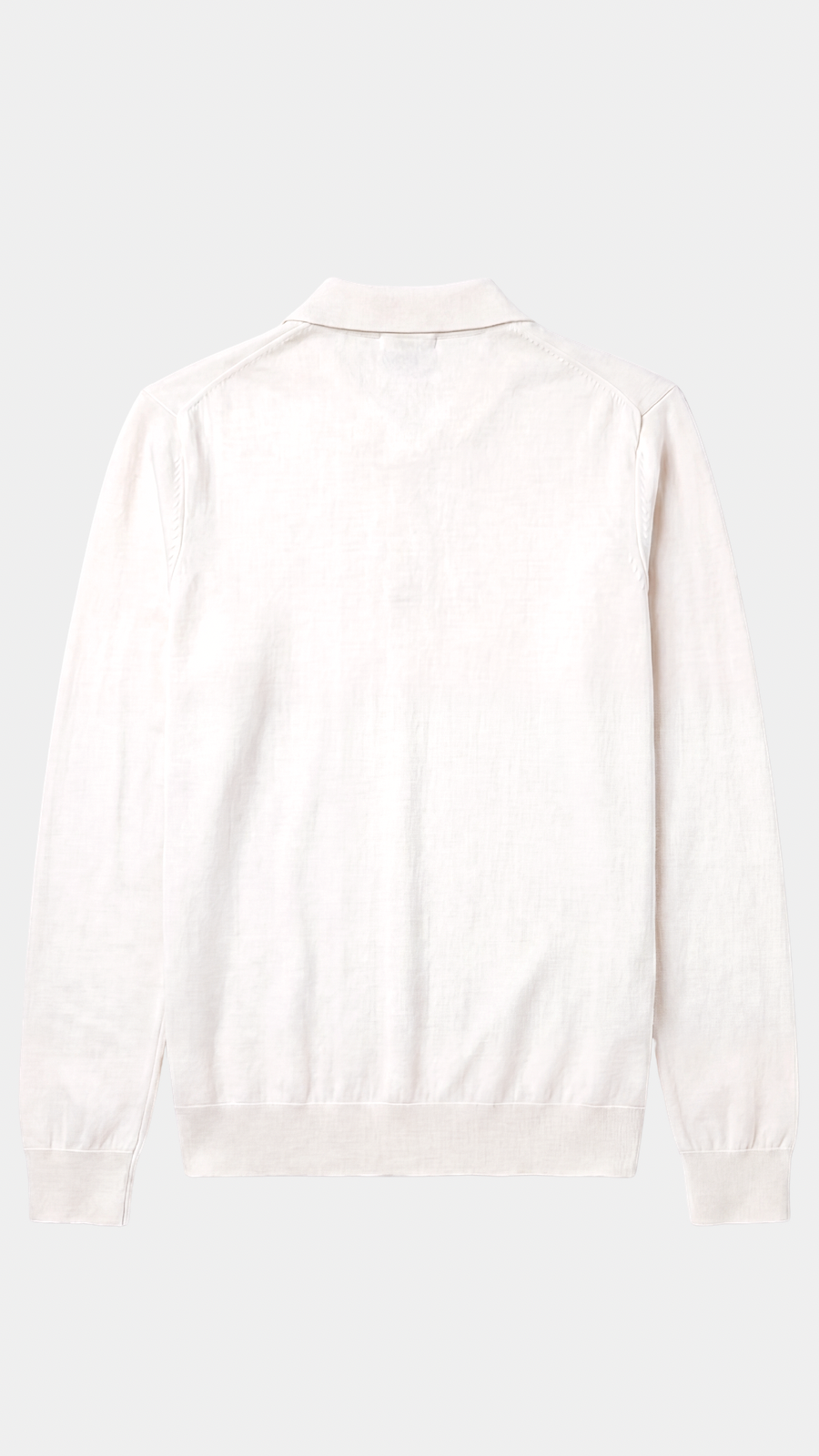 Off-White Merino Long Sleeve Polo