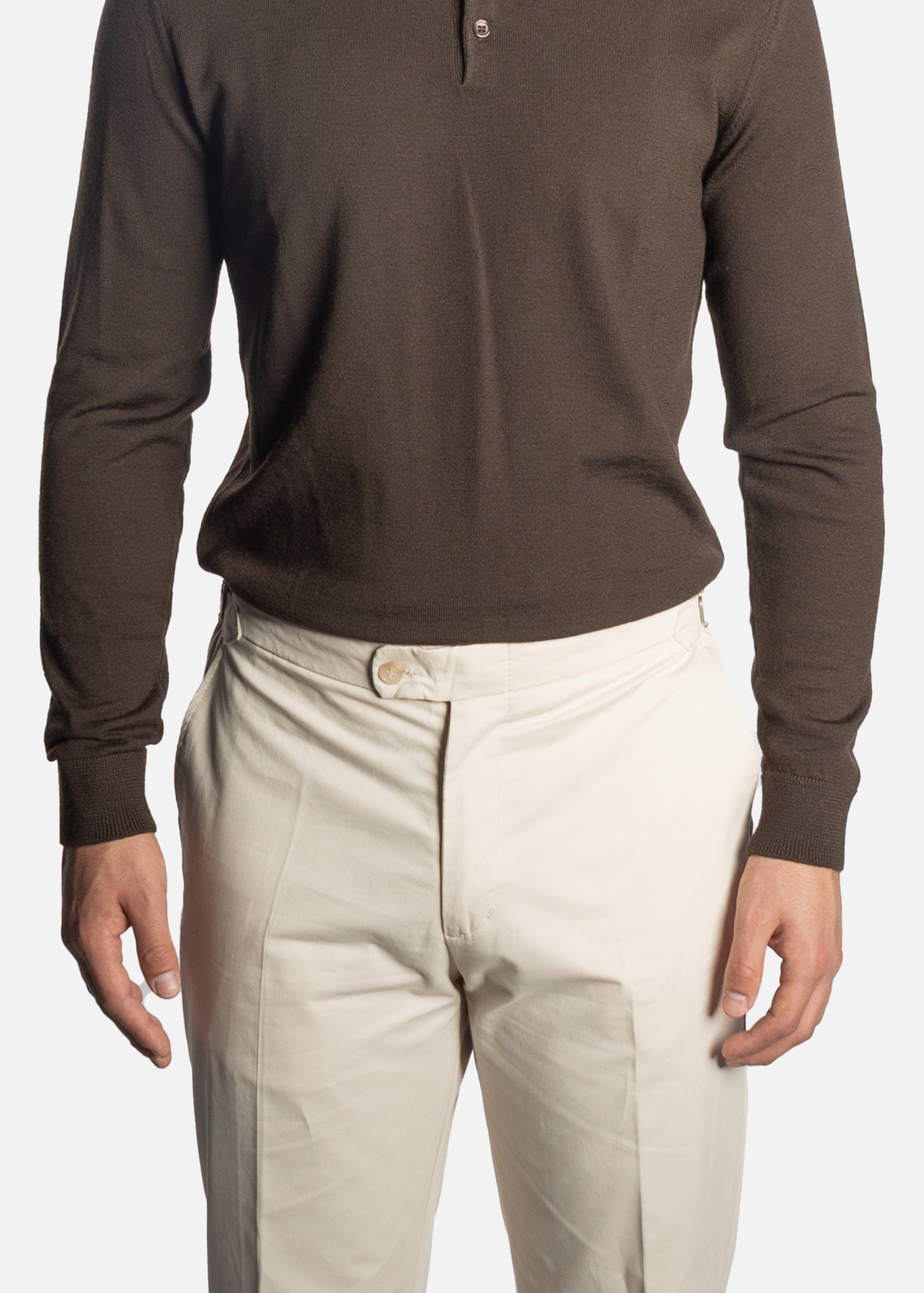 Beige Wool Trouser
