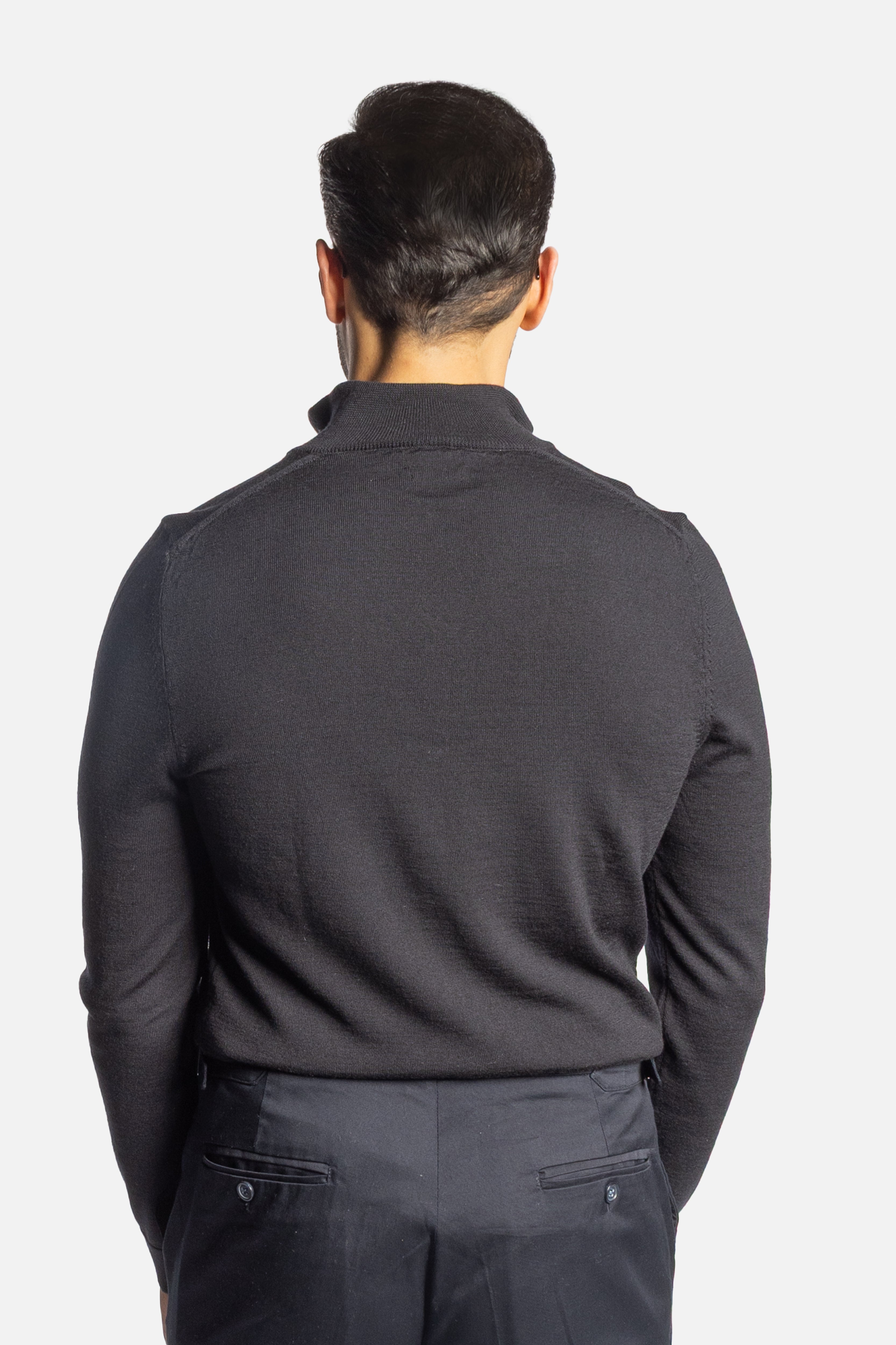 Navy Merino Half Zip