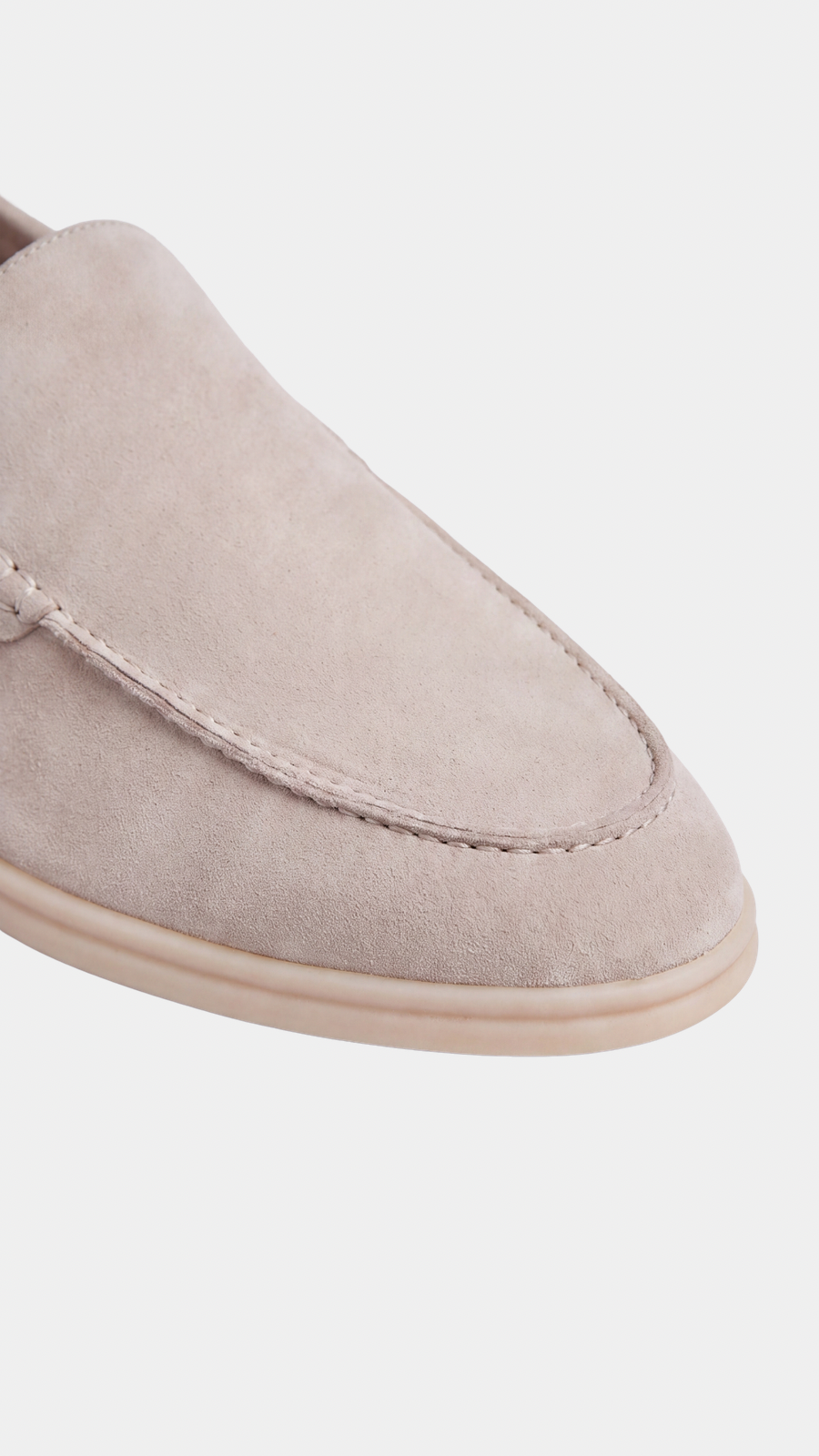 Off White Low Steppers - detail suède textuur en stiksel