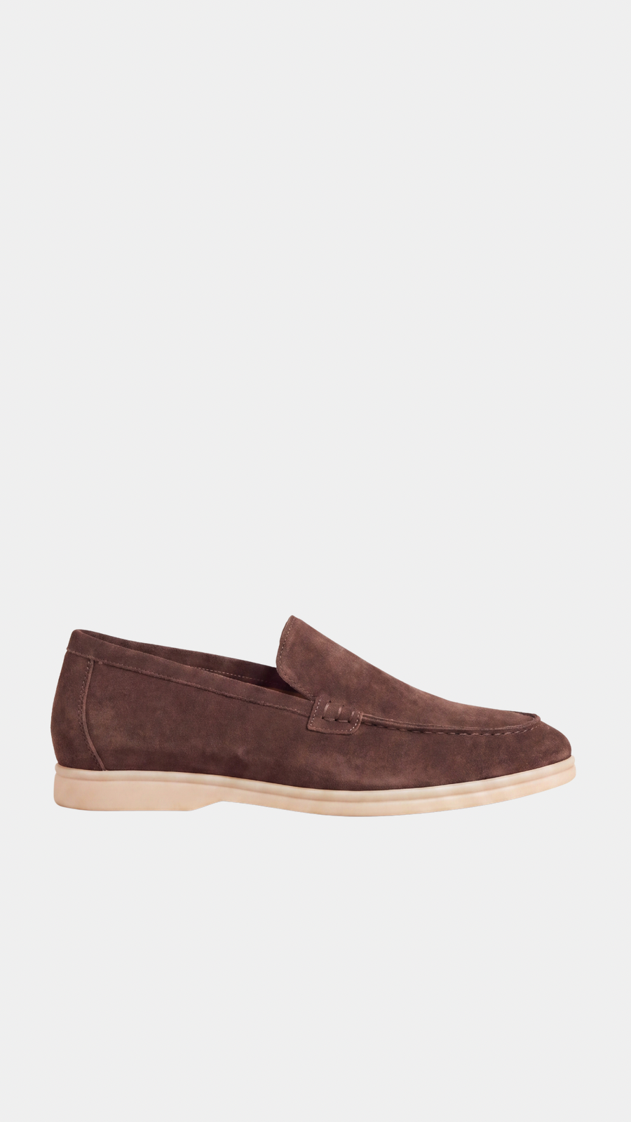 Dark Brown Low Steppers - suède loafer, tweede aanzicht
