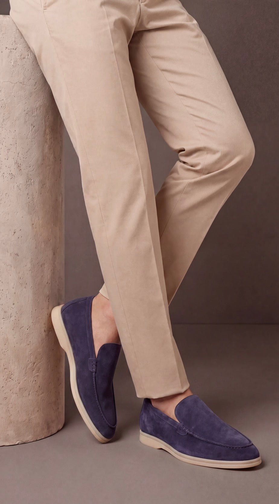 Navy Low Steppers - loafer gedragen