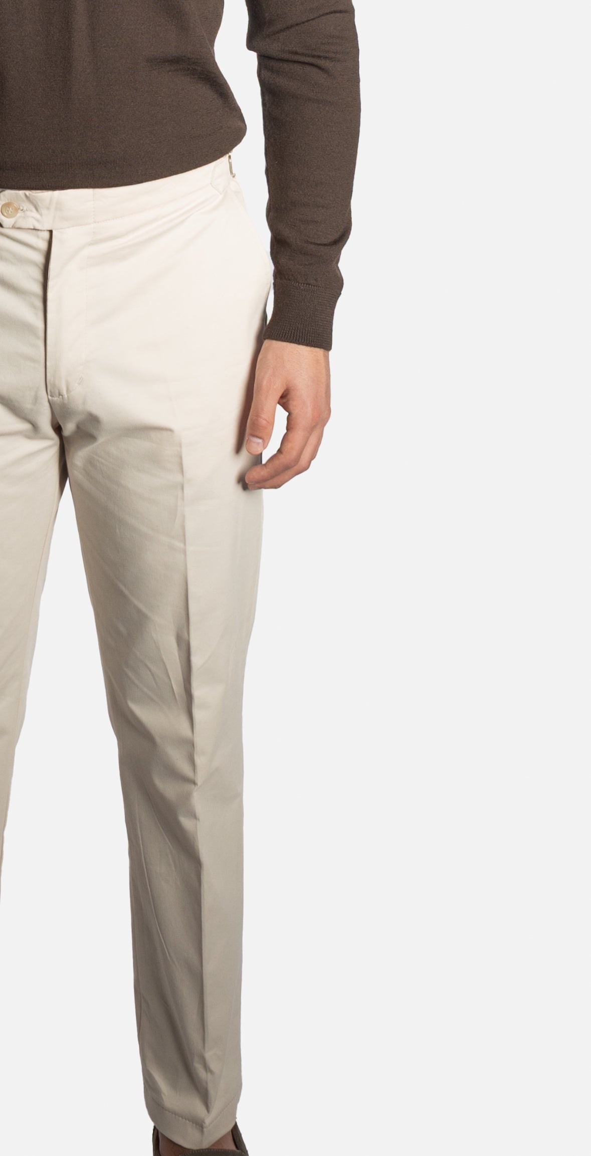 Beige Wool Trouser