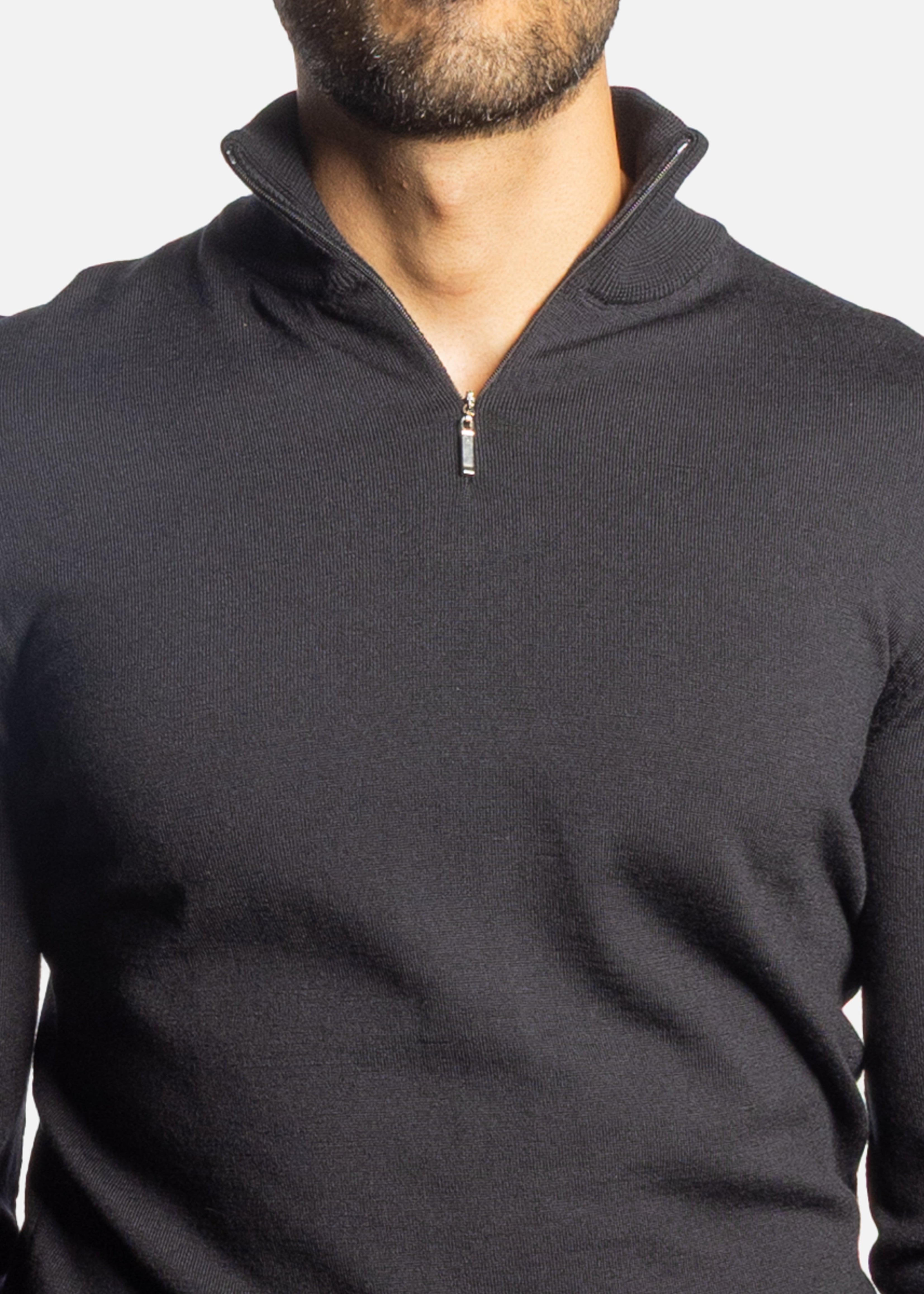 Navy Merino Half Zip